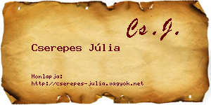 Cserepes Júlia névjegykártya