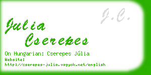 julia cserepes business card